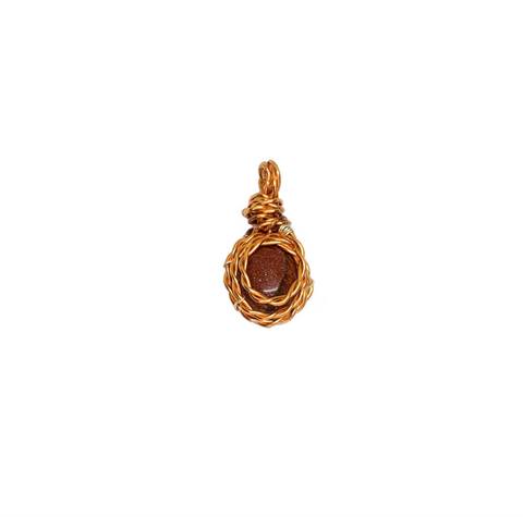 Orange Goldstone Pendant